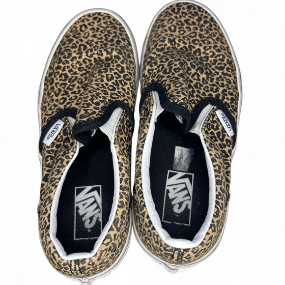 Girls Cheetah Print Vans – Size 1.5 – Skater Style - Picture 2 of 8